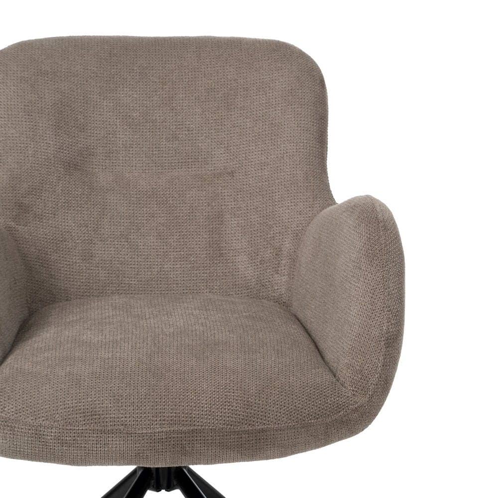 Pack de 2 Sillas Giratorias Taupe Kendrick con Patas de Metal - Confort y Diseño Contemporáneo - Imagen 5