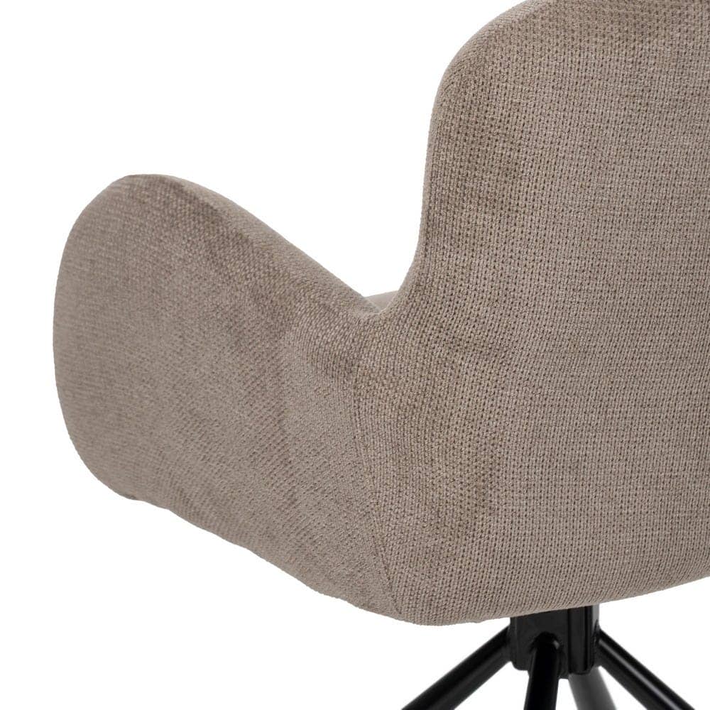 Pack de 2 Sillas Giratorias Taupe Kendrick con Patas de Metal - Confort y Diseño Contemporáneo - Imagen 8
