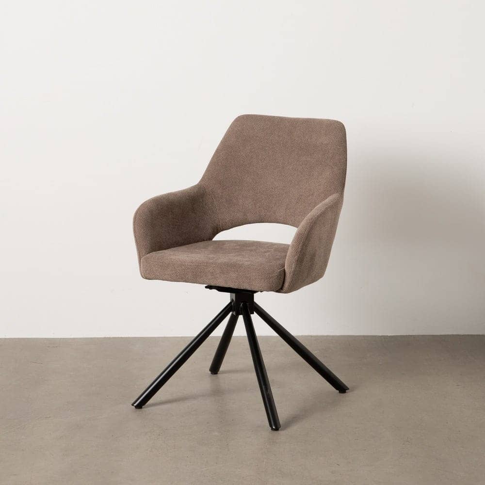 Pack de 2 Sillas Giratorias Taupe Abram con Patas de Metal - Diseño Moderno y Confortable, Altura de Asiento 48 cm, Soporta hasta 100 kg - Imagen 15