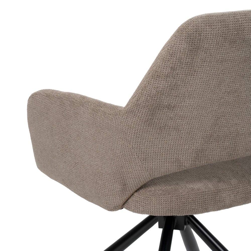 Pack de 2 Sillas Giratorias Taupe Abram con Patas de Metal - Diseño Moderno y Confortable, Altura de Asiento 48 cm, Soporta hasta 100 kg - Imagen 10