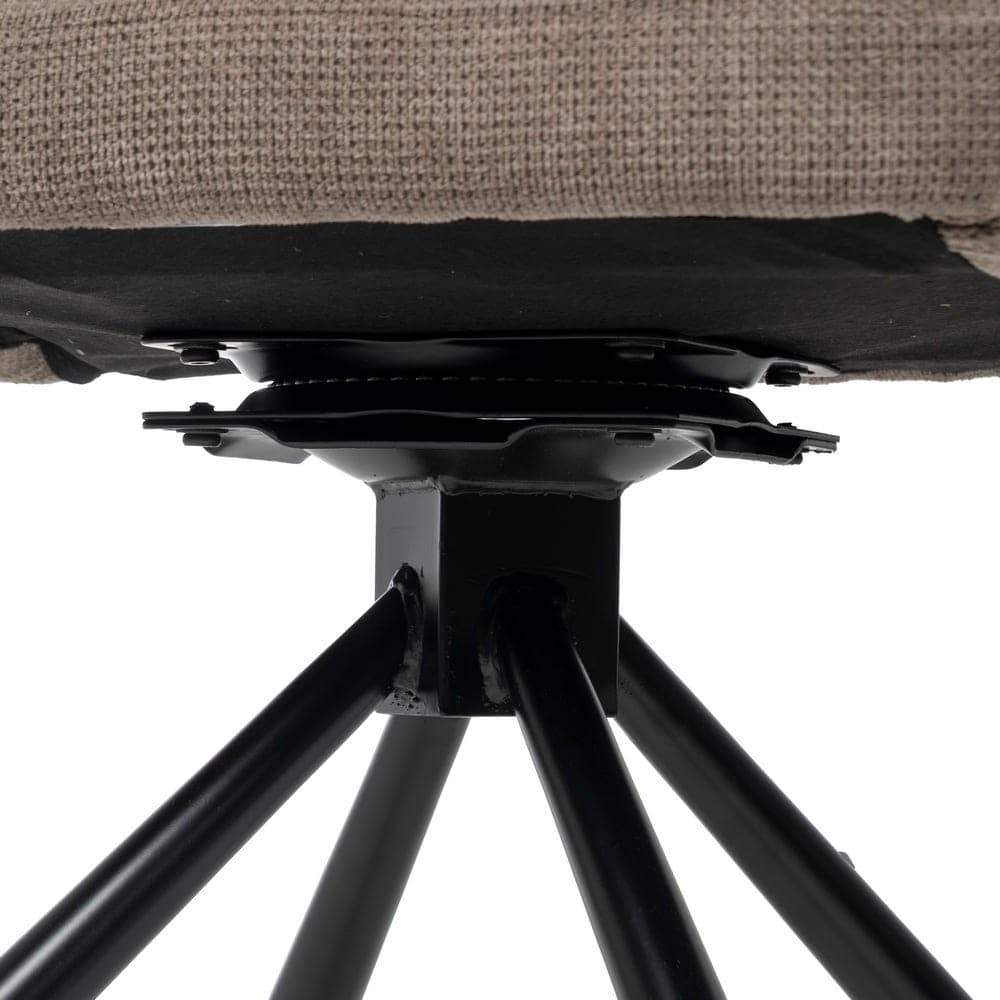Pack de 2 Sillas Giratorias Taupe Abram con Patas de Metal - Diseño Moderno y Confortable, Altura de Asiento 48 cm, Soporta hasta 100 kg - Imagen 11