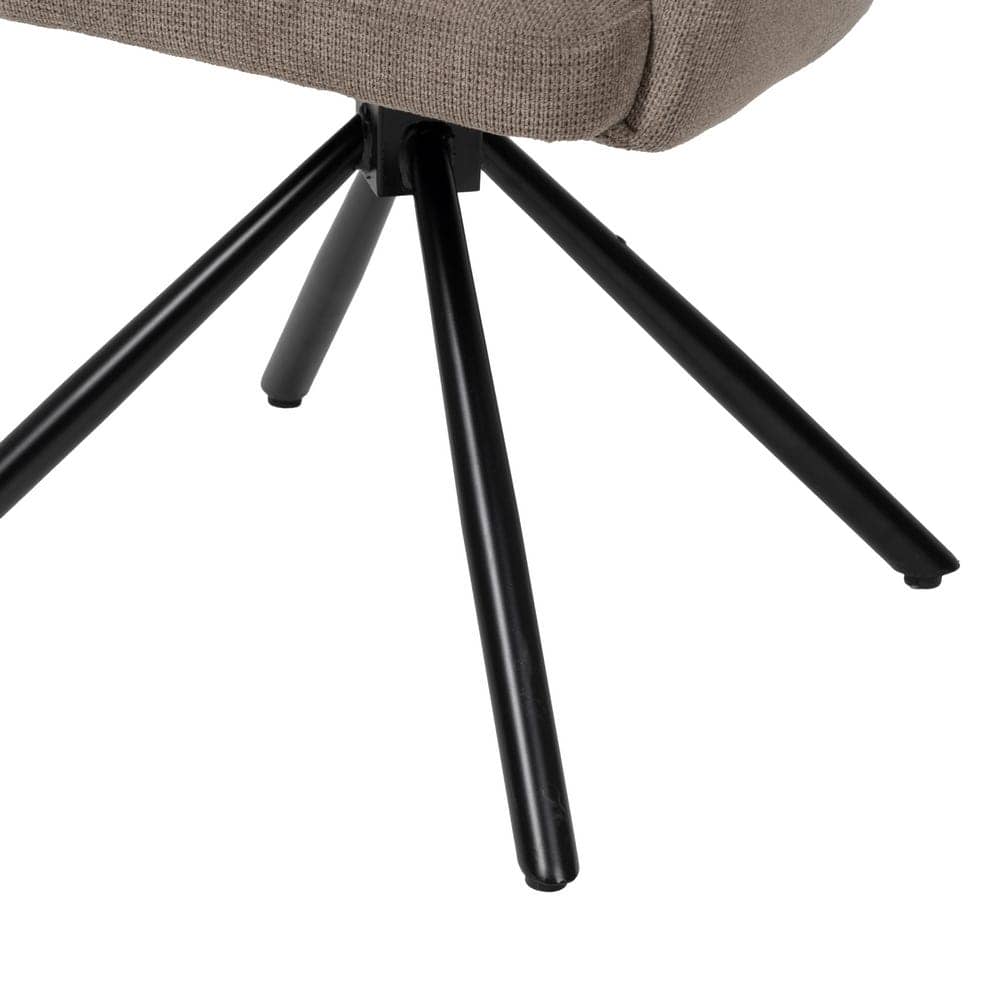 Pack de 2 Sillas Giratorias Taupe Abram con Patas de Metal - Diseño Moderno y Confortable, Altura de Asiento 48 cm, Soporta hasta 100 kg - Imagen 12