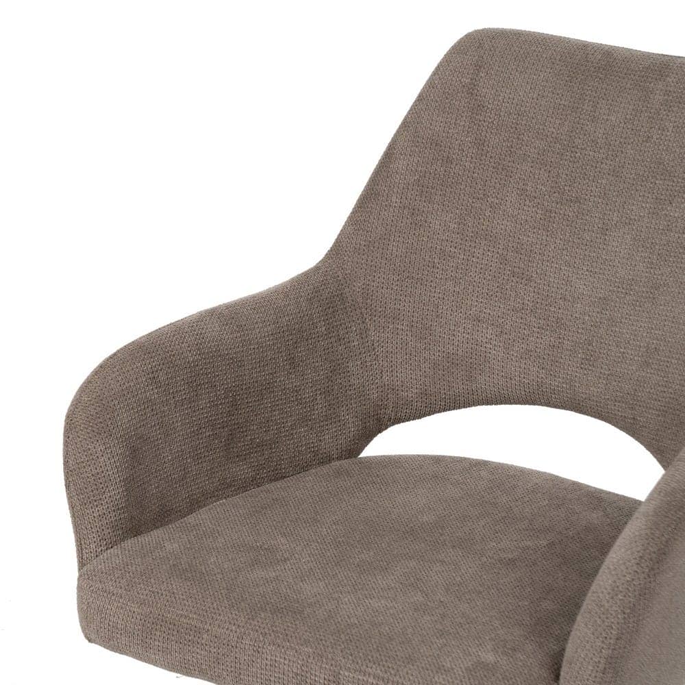 Pack de 2 Sillas Giratorias Taupe Abram con Patas de Metal - Diseño Moderno y Confortable, Altura de Asiento 48 cm, Soporta hasta 100 kg - Imagen 6
