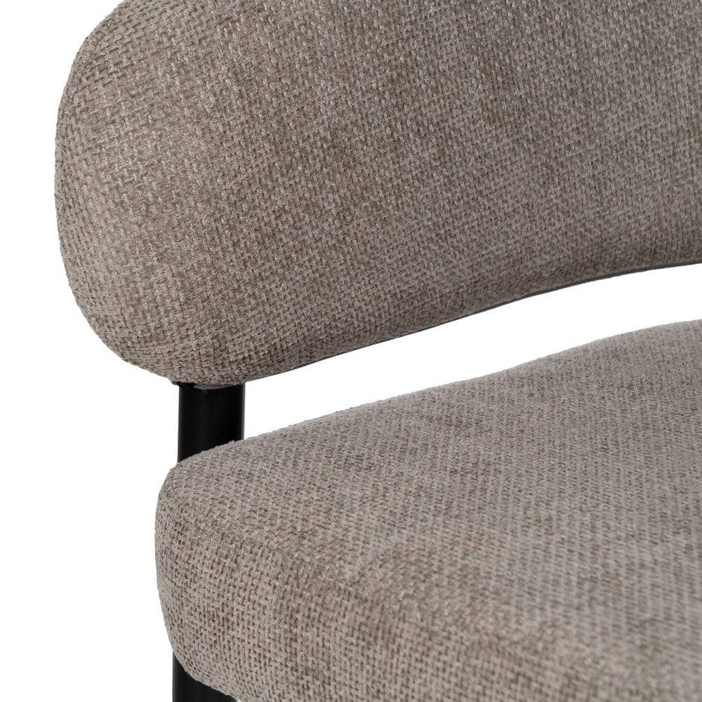 Pack de 2 Sillas Taupe Tejido con Patas de Hierro - Diseño Moderno y Confort Ergonomico 79 cm Drennan - Imagen 8