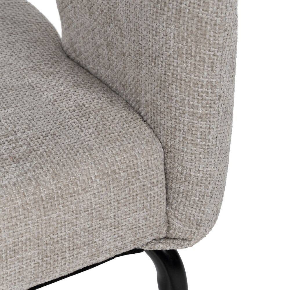 Pack de 2 Sillas Ivenel Taupe con Tejido Elegante y Patas de Hierro - Comodidad y Estilo para tu Hogar - Imagen 11