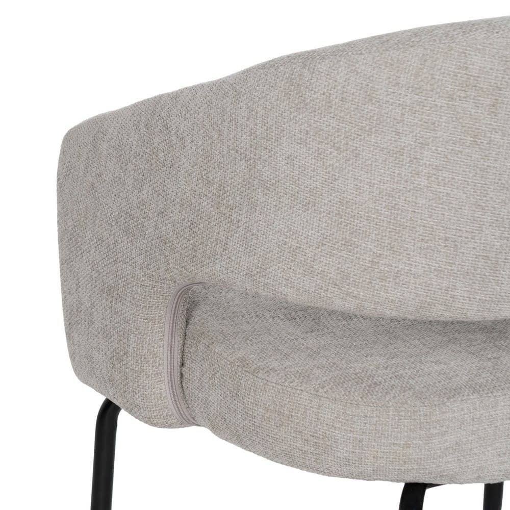 Pack de 2 Sillas Ivenel Taupe con Tejido Elegante y Patas de Hierro - Comodidad y Estilo para tu Hogar - Imagen 12