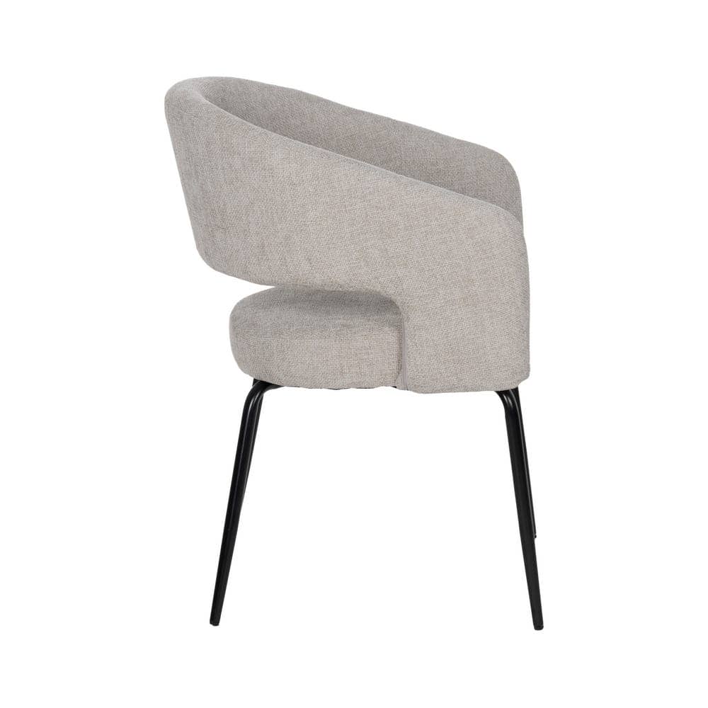 Pack de 2 Sillas Ivenel Taupe con Tejido Elegante y Patas de Hierro - Comodidad y Estilo para tu Hogar - Imagen 3