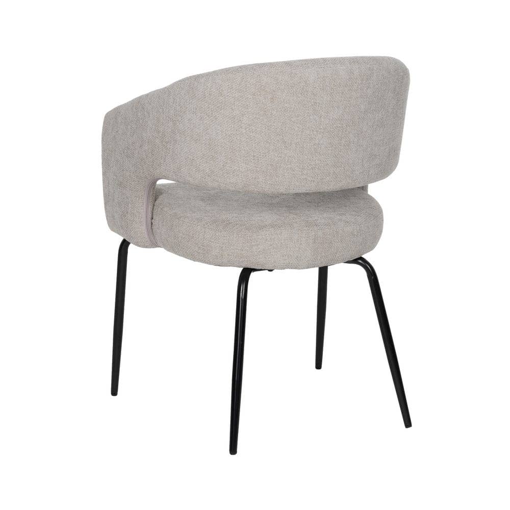 Pack de 2 Sillas Ivenel Taupe con Tejido Elegante y Patas de Hierro - Comodidad y Estilo para tu Hogar - Imagen 4