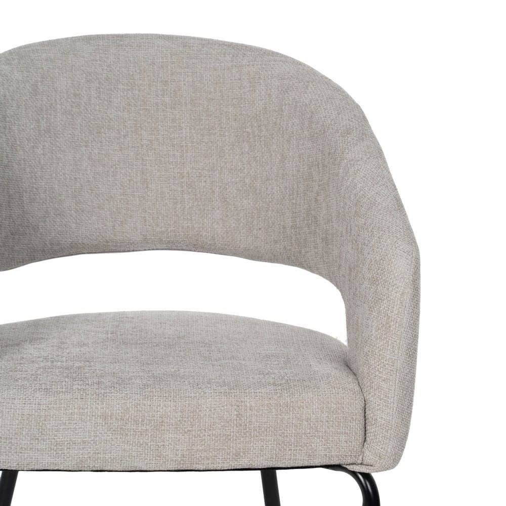 Pack de 2 Sillas Ivenel Taupe con Tejido Elegante y Patas de Hierro - Comodidad y Estilo para tu Hogar - Imagen 5