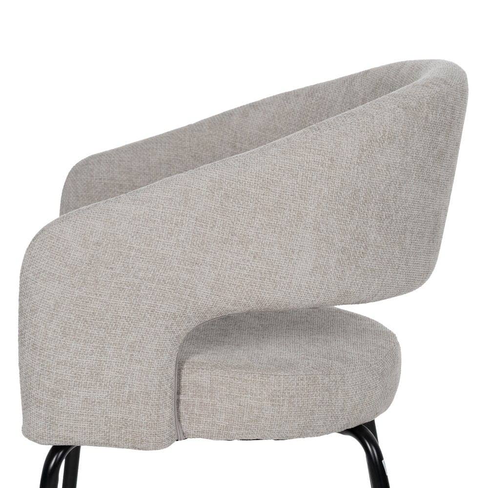 Pack de 2 Sillas Ivenel Taupe con Tejido Elegante y Patas de Hierro - Comodidad y Estilo para tu Hogar - Imagen 7
