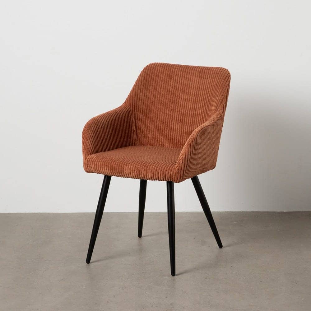 Pack de 2 Sillas Terracota Alenor con Tejido de Pana y Patas de Hierro - Comodidad y Estilo para tu Hogar (83 cm) - Imagen 12