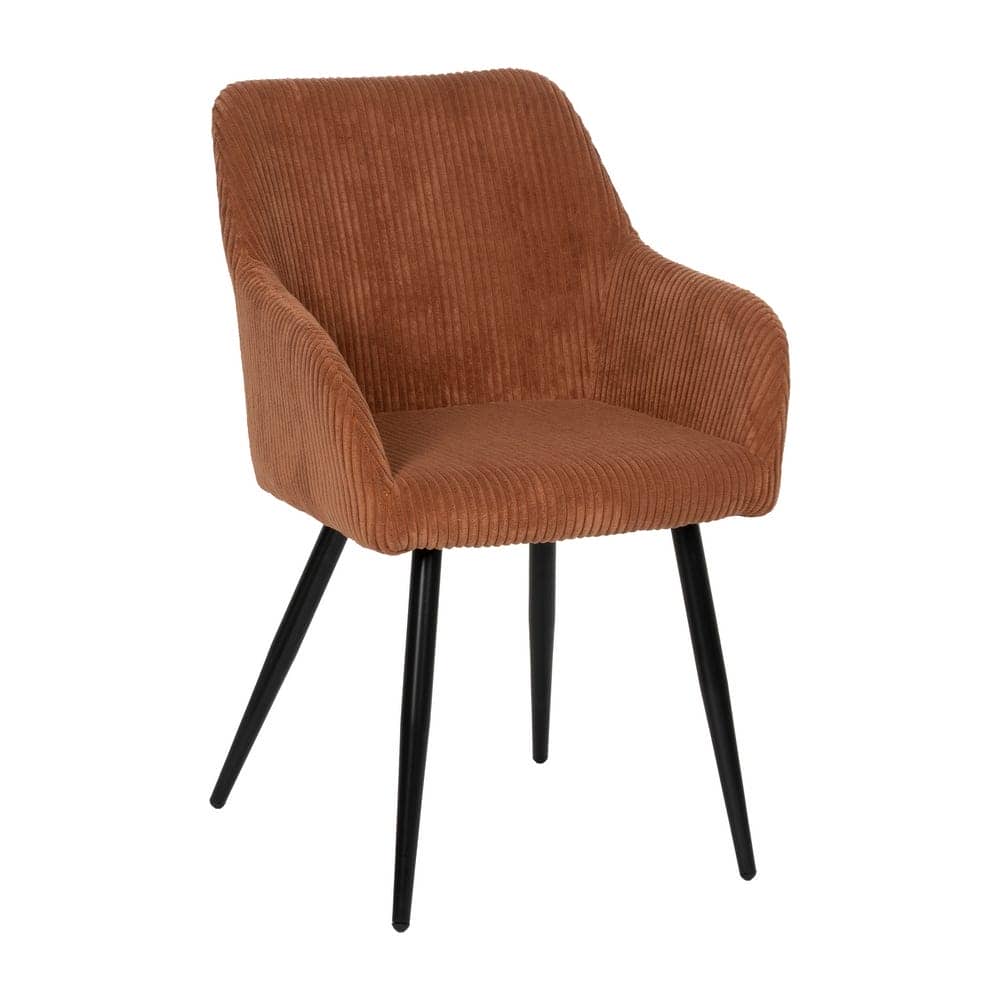 Pack de 2 Sillas Terracota Alenor con Tejido de Pana y Patas de Hierro - Comodidad y Estilo para tu Hogar (83 cm) - Imagen 2