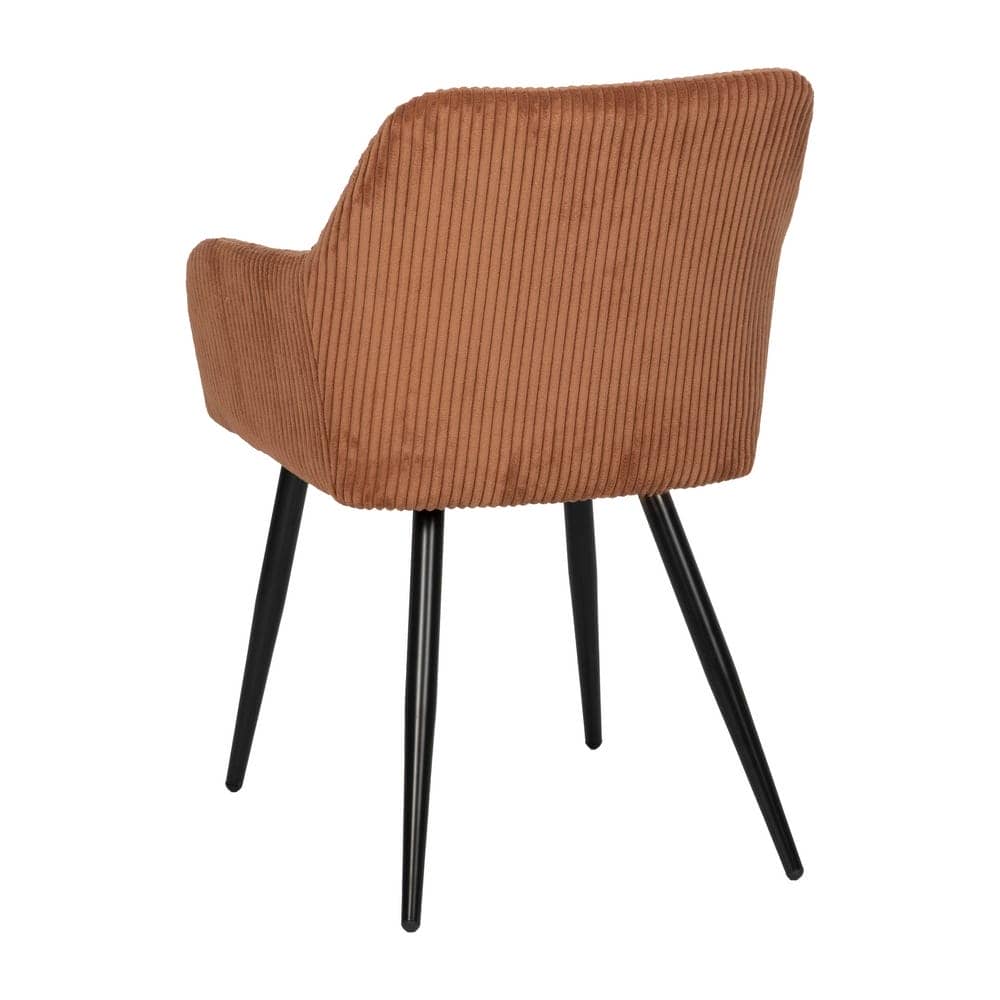 Pack de 2 Sillas Terracota Alenor con Tejido de Pana y Patas de Hierro - Comodidad y Estilo para tu Hogar (83 cm) - Imagen 4