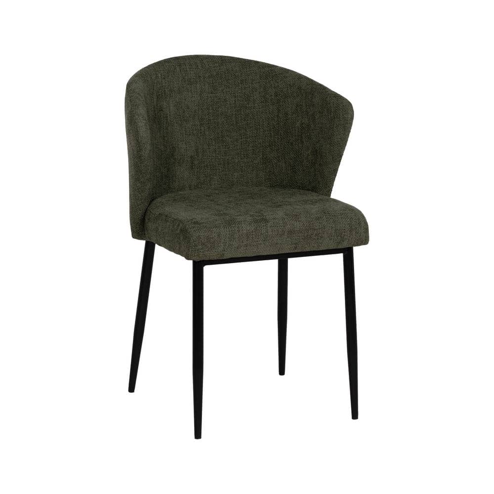 Pack de 2 Sillas Radley Verde con Tejido Resistente y Patas Metálicas - Diseño Ergonómico y Sin Montaje, 80 cm, Ideal para Comedores y Espacios Modernos - Imagen 2