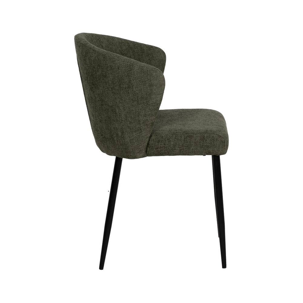Pack de 2 Sillas Radley Verde con Tejido Resistente y Patas Metálicas - Diseño Ergonómico y Sin Montaje, 80 cm, Ideal para Comedores y Espacios Modernos - Imagen 3