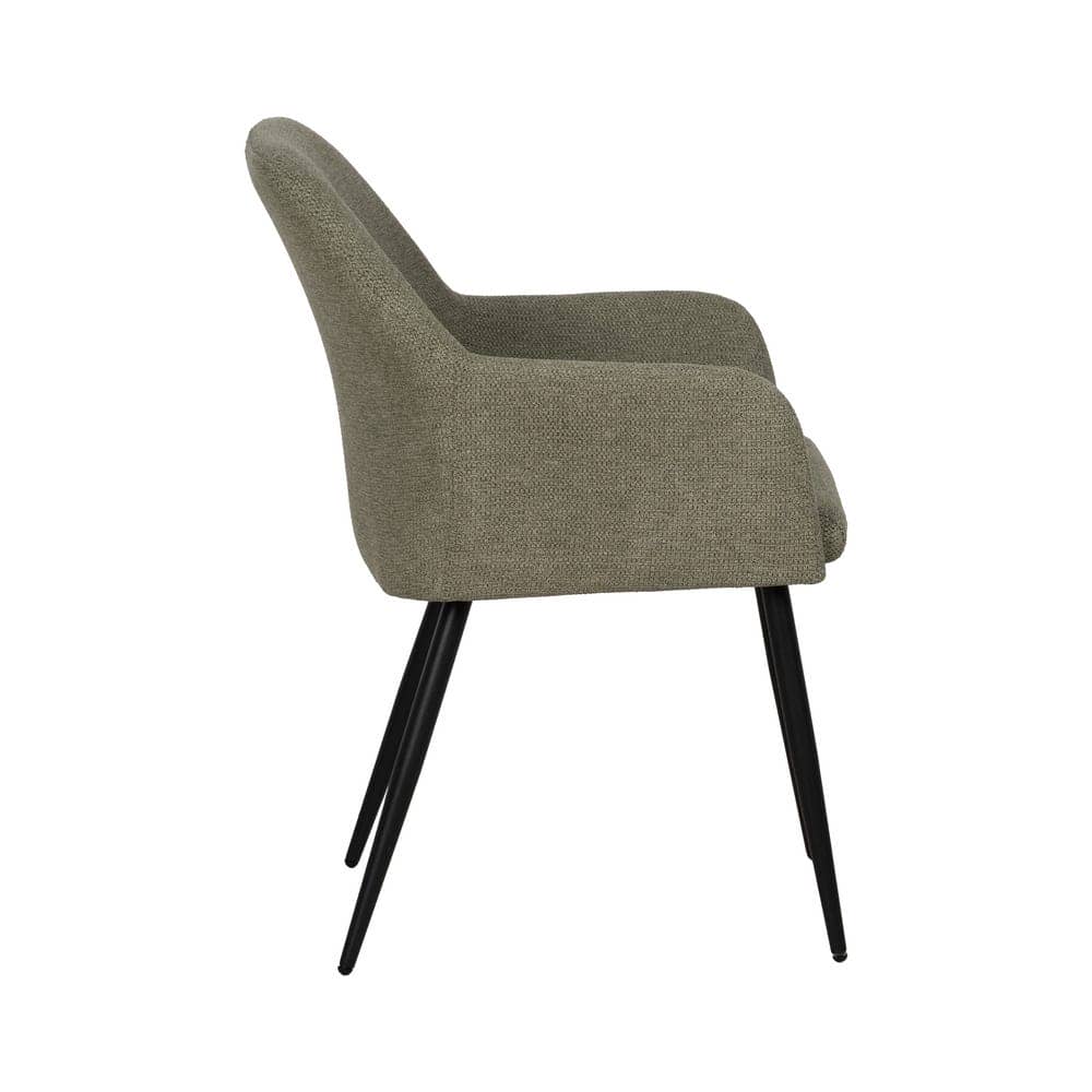 Pack de 2 Sillas Garvyn Verde de Tejido y Metal - Diseño Moderno y Ergonómico para Espacios Contract y Domésticos, Soporta 120 kg, 88 cm de Altura - Imagen 3