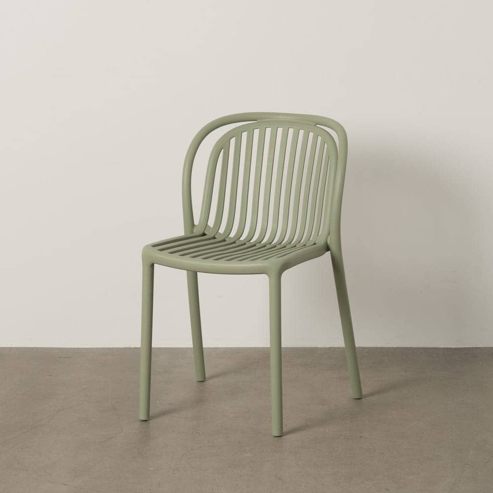 Pack de 2 Sillas Apilables Verdes Vorlin en Polipropileno - Diseño Moderno para Terrazas y Jardines - Imagen 12