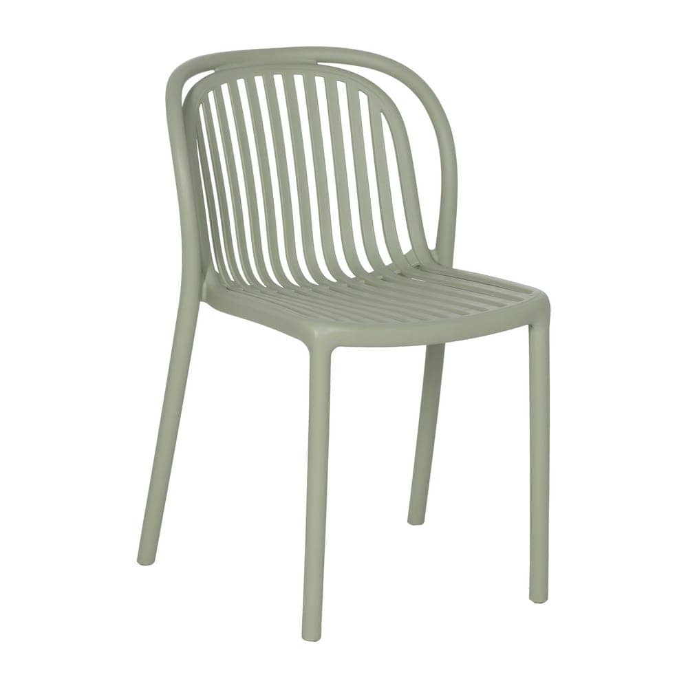 Pack de 2 Sillas Apilables Verdes Vorlin en Polipropileno - Diseño Moderno para Terrazas y Jardines - Imagen 2