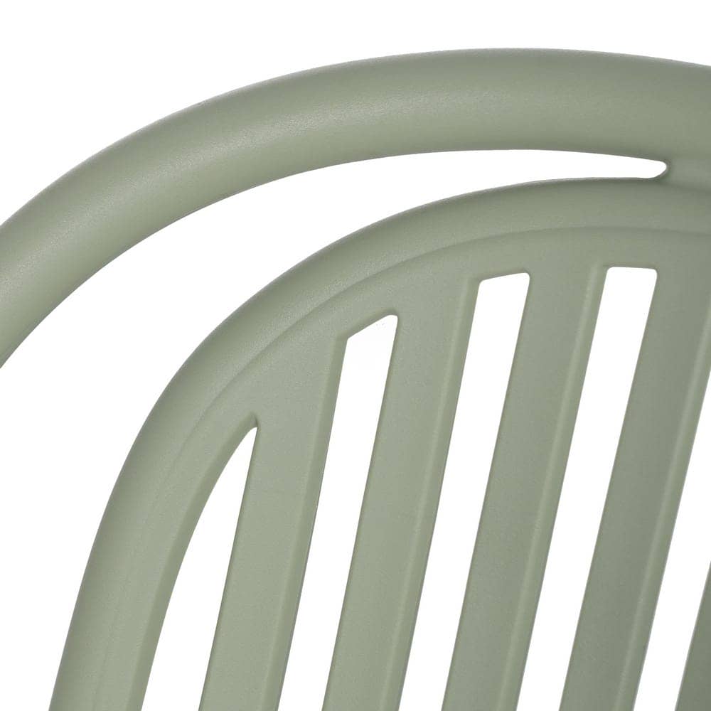 Pack de 2 Sillas Apilables Verdes Vorlin en Polipropileno - Diseño Moderno para Terrazas y Jardines - Imagen 7
