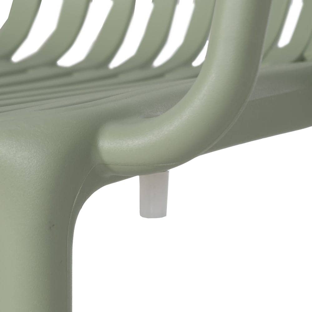 Pack de 2 Sillas Verdes Modernas Yalrick en Polipropileno Apilables - Diseño Ergonómico para Jardín y Terraza (78 cm) - Imagen 9