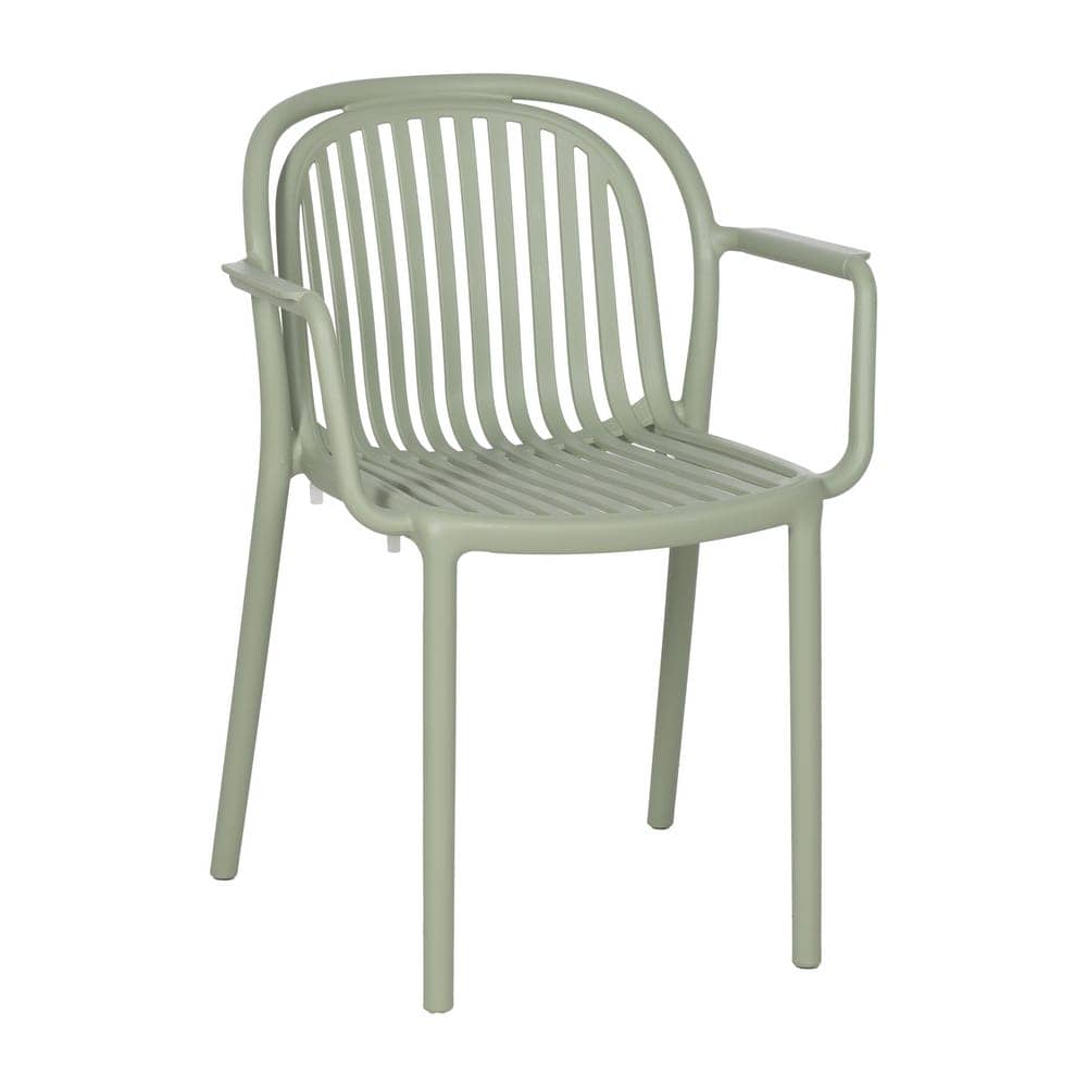 Pack de 2 Sillas Verdes Modernas Yalrick en Polipropileno Apilables - Diseño Ergonómico para Jardín y Terraza (78 cm) - Imagen 2