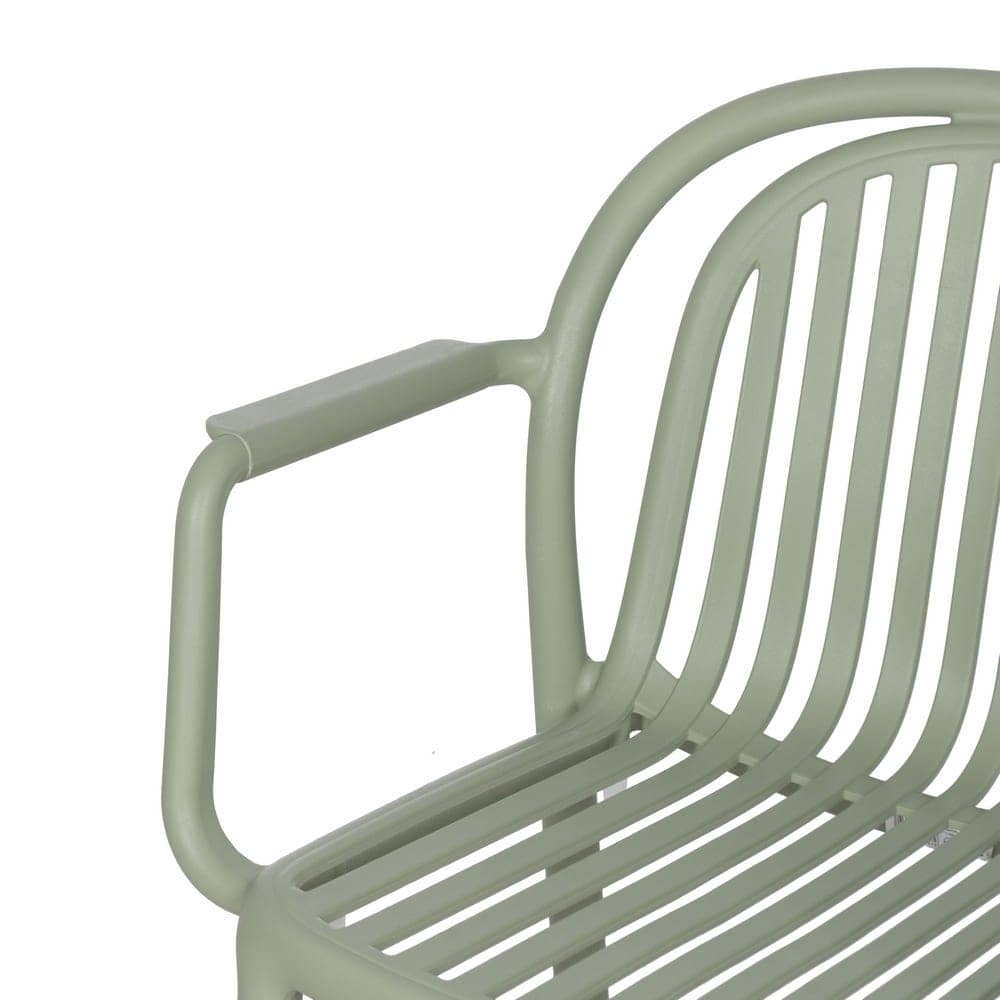 Pack de 2 Sillas Verdes Modernas Yalrick en Polipropileno Apilables - Diseño Ergonómico para Jardín y Terraza (78 cm) - Imagen 6