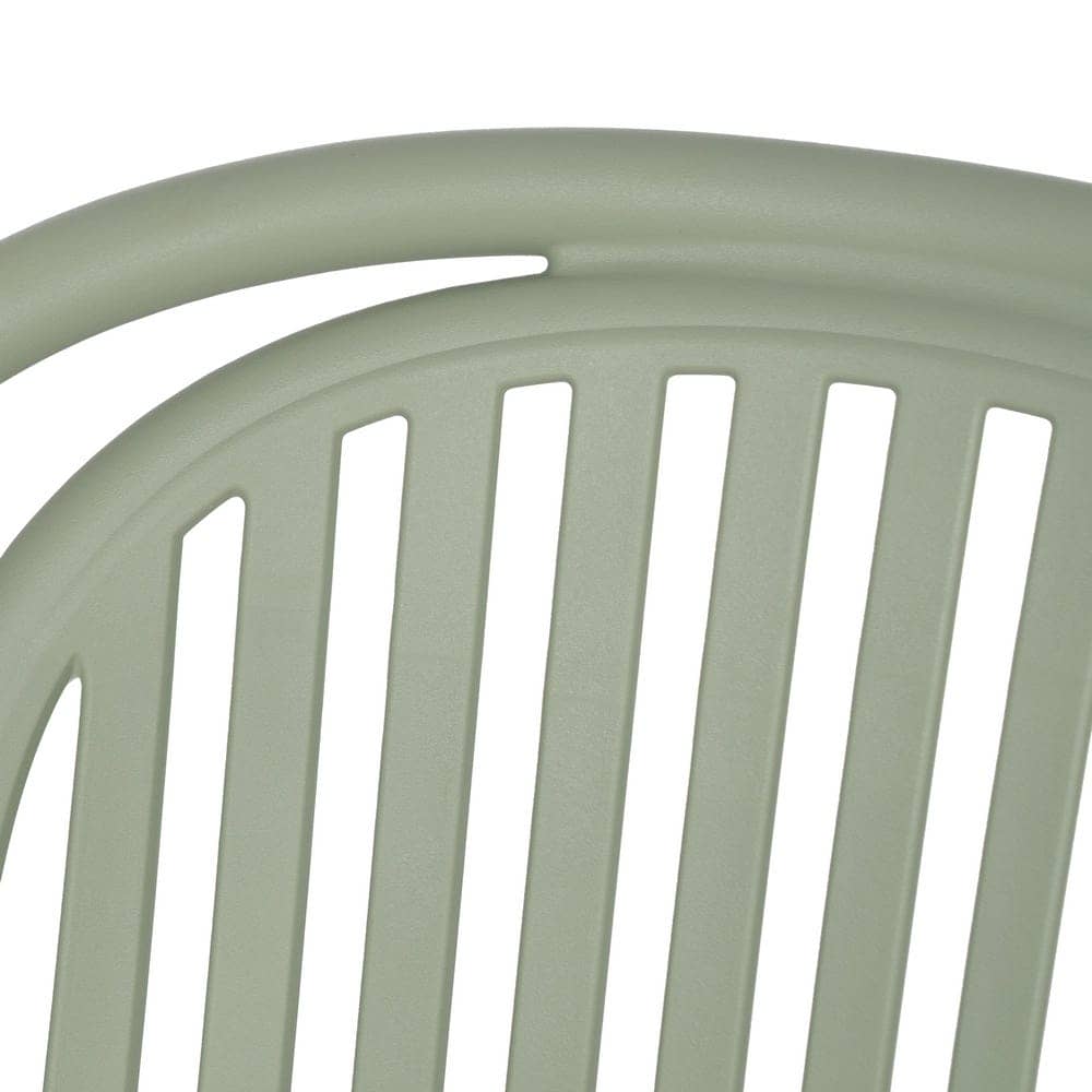 Pack de 2 Sillas Verdes Modernas Yalrick en Polipropileno Apilables - Diseño Ergonómico para Jardín y Terraza (78 cm) - Imagen 7