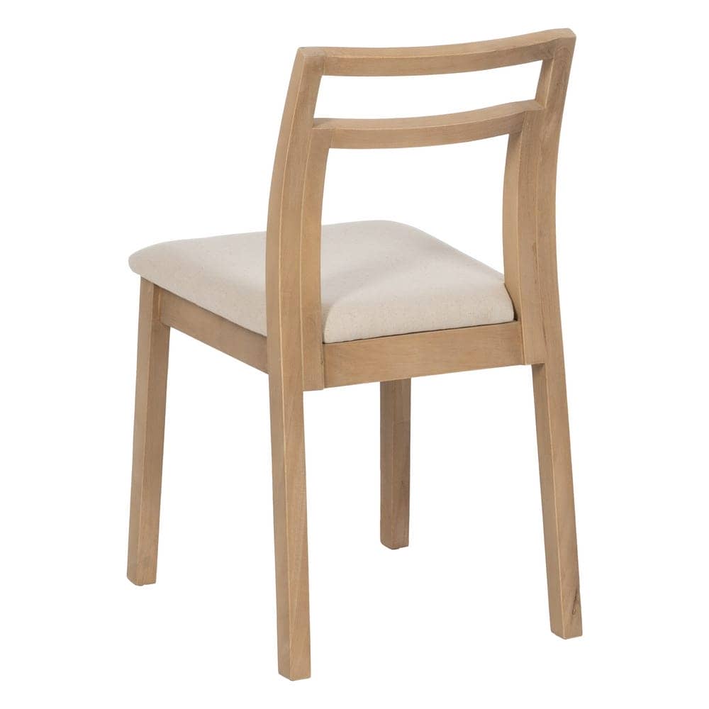 Pack de 2 Sillas Callum Beige de Madera y Tela - Diseño Moderno y Confort Ergonomico (81 cm) - Imagen 4