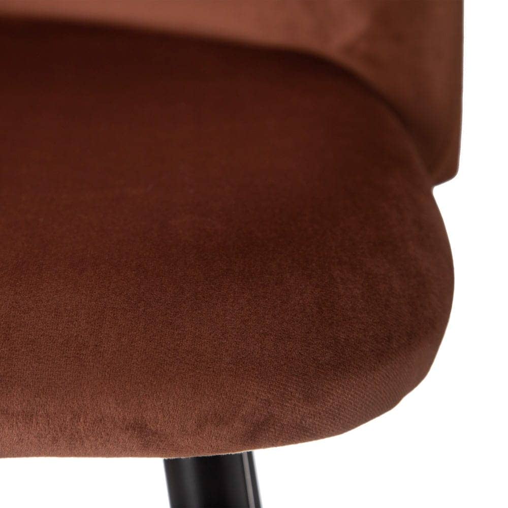 Pack de 2 Taburetes Altos Teja con Tapizado Resistente y Patas Metálicas - 102 cm de Altura Ideal para Barras y Mesas Altas - Imagen 6