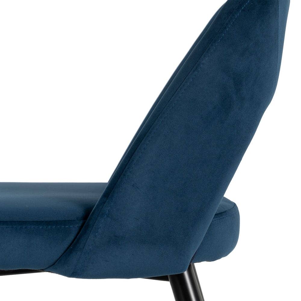 Pack de 2 Taburetes Azules de Tejido y Metal con Detalles Dorados - Altura 105 cm, Ideal para Barras y Mesas Altas, Comodidad y Estilo Moderno - Imagen 7