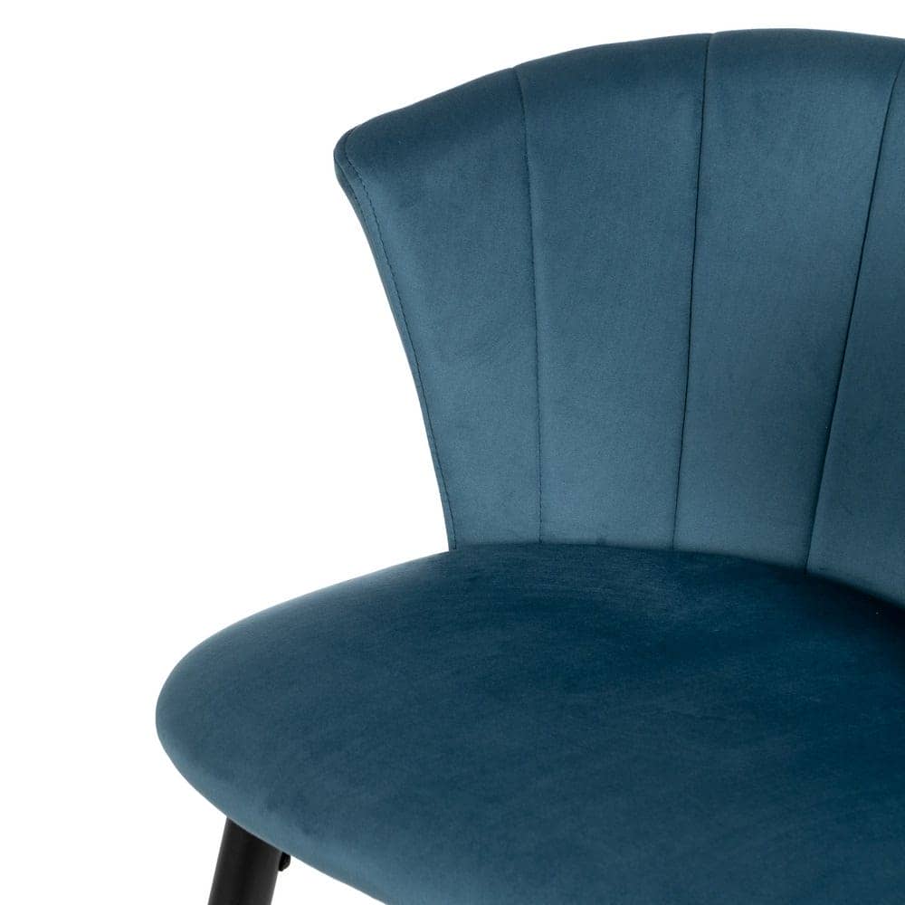 Pack de 2 Taburetes de Terciopelo Azul con Patas de Metal - Elegancia y Comodidad para Barras y Mesas Altas, 98 cm de Altura - Imagen 8