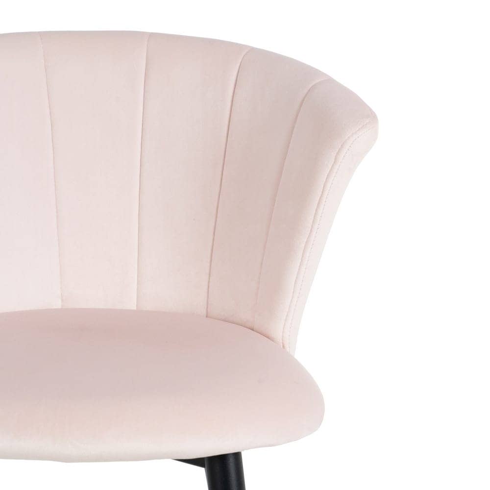 Pack de 2 Taburetes de Terciopelo Rosa con Respaldo y Patas de Metal - Altura 72 cm, Diseño Elegante y Confortable para Barras y Mesas Altas - Imagen 5