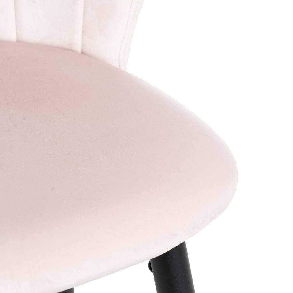 Pack de 2 Taburetes de Terciopelo Rosa con Respaldo y Patas de Metal - Altura 72 cm, Diseño Elegante y Confortable para Barras y Mesas Altas - Imagen 6