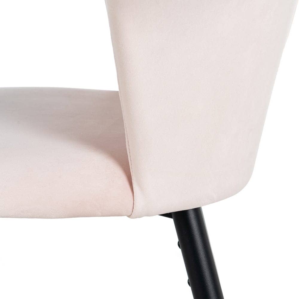 Pack de 2 Taburetes de Terciopelo Rosa con Respaldo y Patas de Metal - Altura 72 cm, Diseño Elegante y Confortable para Barras y Mesas Altas - Imagen 7