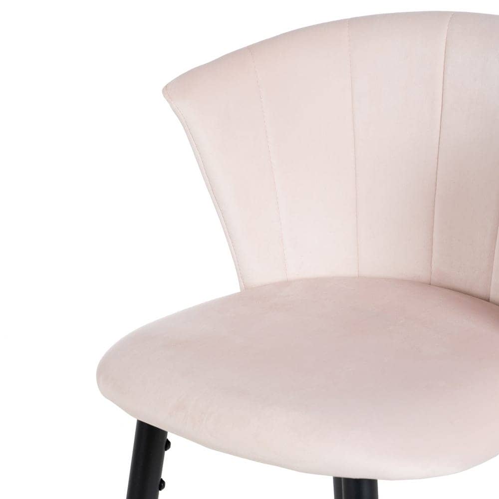 Pack de 2 Taburetes de Terciopelo Rosa con Respaldo y Patas de Metal - Altura 72 cm, Diseño Elegante y Confortable para Barras y Mesas Altas - Imagen 8