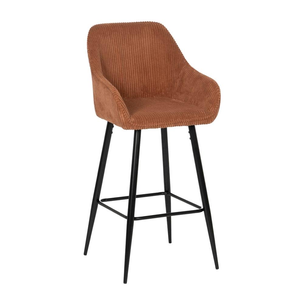 Pack de 2 Taburetes Terracota con Patas de Hierro - Diseño Moderno y Cómodo para Cocinas y Bares Altos - Imagen 2