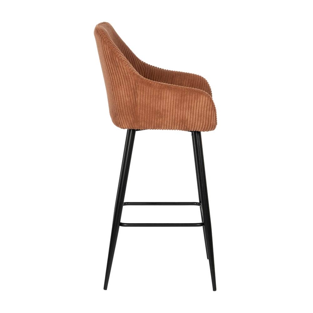 Pack de 2 Taburetes Terracota con Patas de Hierro - Diseño Moderno y Cómodo para Cocinas y Bares Altos - Imagen 3
