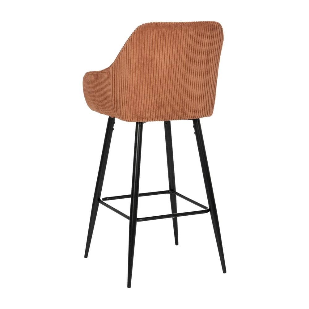 Pack de 2 Taburetes Terracota con Patas de Hierro - Diseño Moderno y Cómodo para Cocinas y Bares Altos - Imagen 4