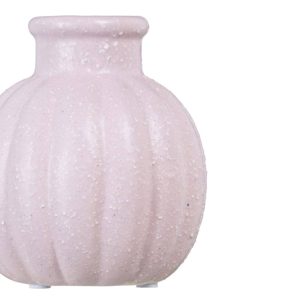 Pack de 3 Jarrones de Cerámica Malva de 12 cm - Decoración Elegante para el Hogar - Imagen 3
