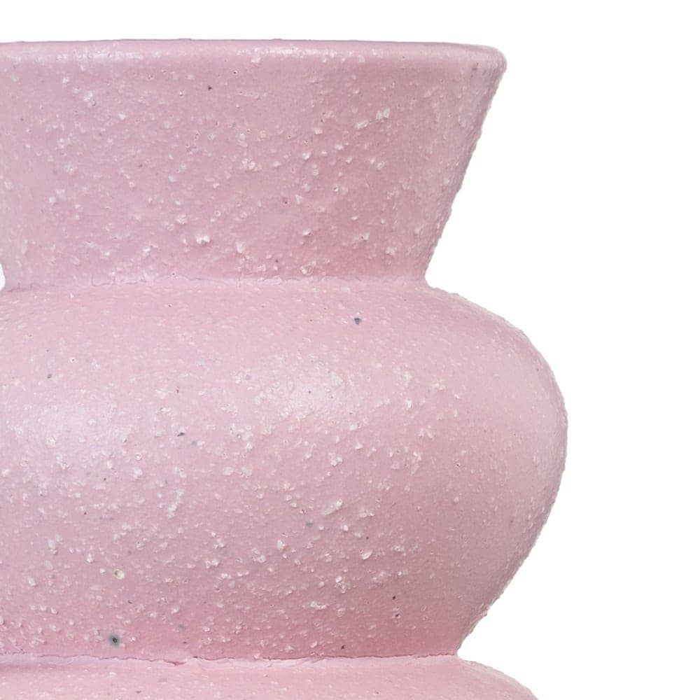 Pack de 3 Jarrones de Cerámica Rosa de 13 cm - Decoración Elegante para Hogar - Imagen 3