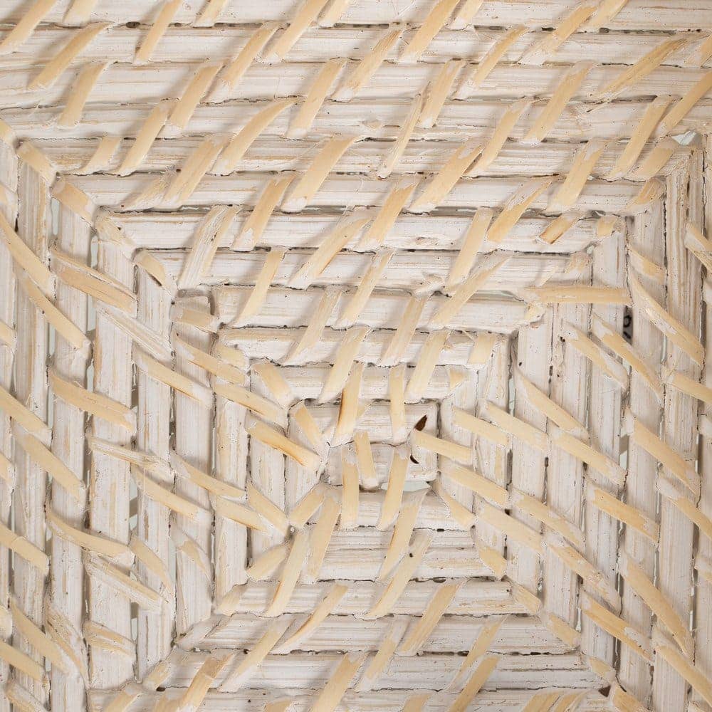Pack de 3 Servilleteros Blancos de Fibra Natural (Ratán y Bambú) para Cocina - Medidas 18x18x6 cm - Imagen 6