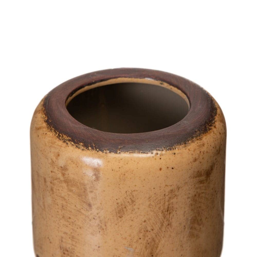 Pack de 4 Maceteros de Cerámica Marrón Sin Drenaje - Decoración Elegante 11,5 cm - Imagen 3