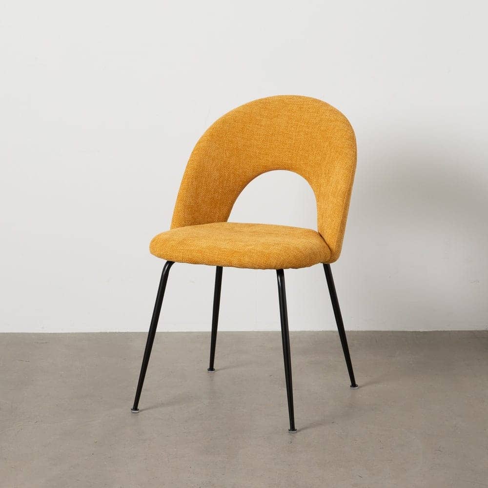 Pack de 4 Sillas Amarillas Heath con Asiento de Poliéster y Base Metálica - Diseño Ergonómico y Sin Montaje, Ideal para Comedores y Eventos - Imagen 12