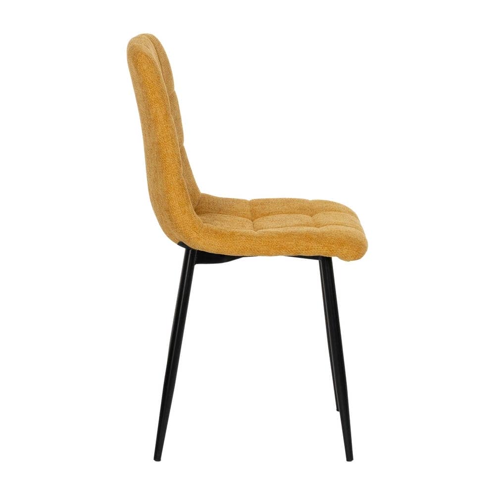 Pack de 4 Sillas Amarillas Magnus con Patas de Metal - Diseño Moderno y Confort Ergonomico para Ambientes Contract y Domésticos - Imagen 3