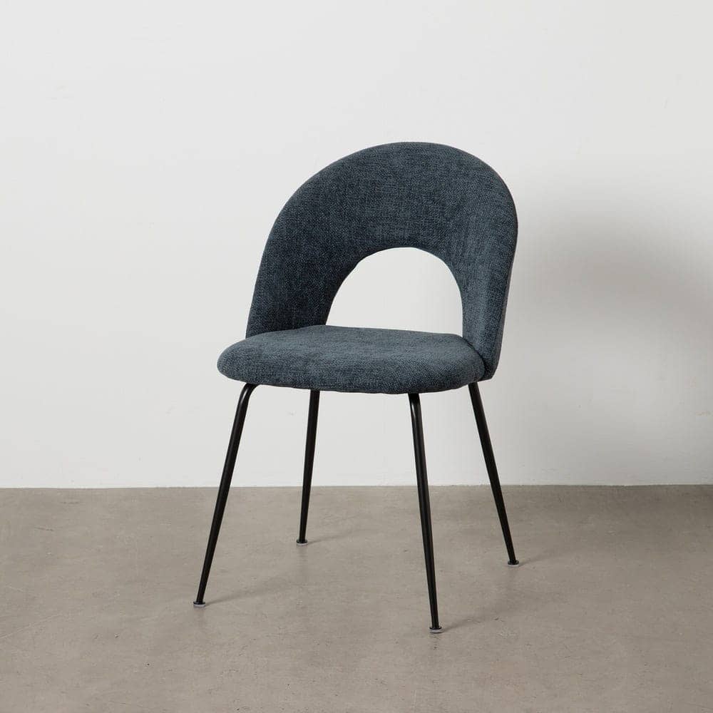 Pack de 4 Sillas Modernas Azul con Respaldo Curvado y Estructura Metálica - Comodidad y Estilo para Comedores y Espacios Elegantes 81 cm Heath - Imagen 12