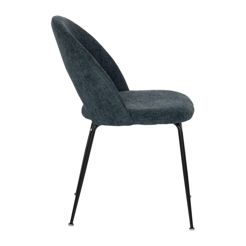 Pack de 4 Sillas Modernas Azul con Respaldo Curvado y Estructura Metálica - Comodidad y Estilo para Comedores y Espacios Elegantes 81 cm Heath - Imagen 3
