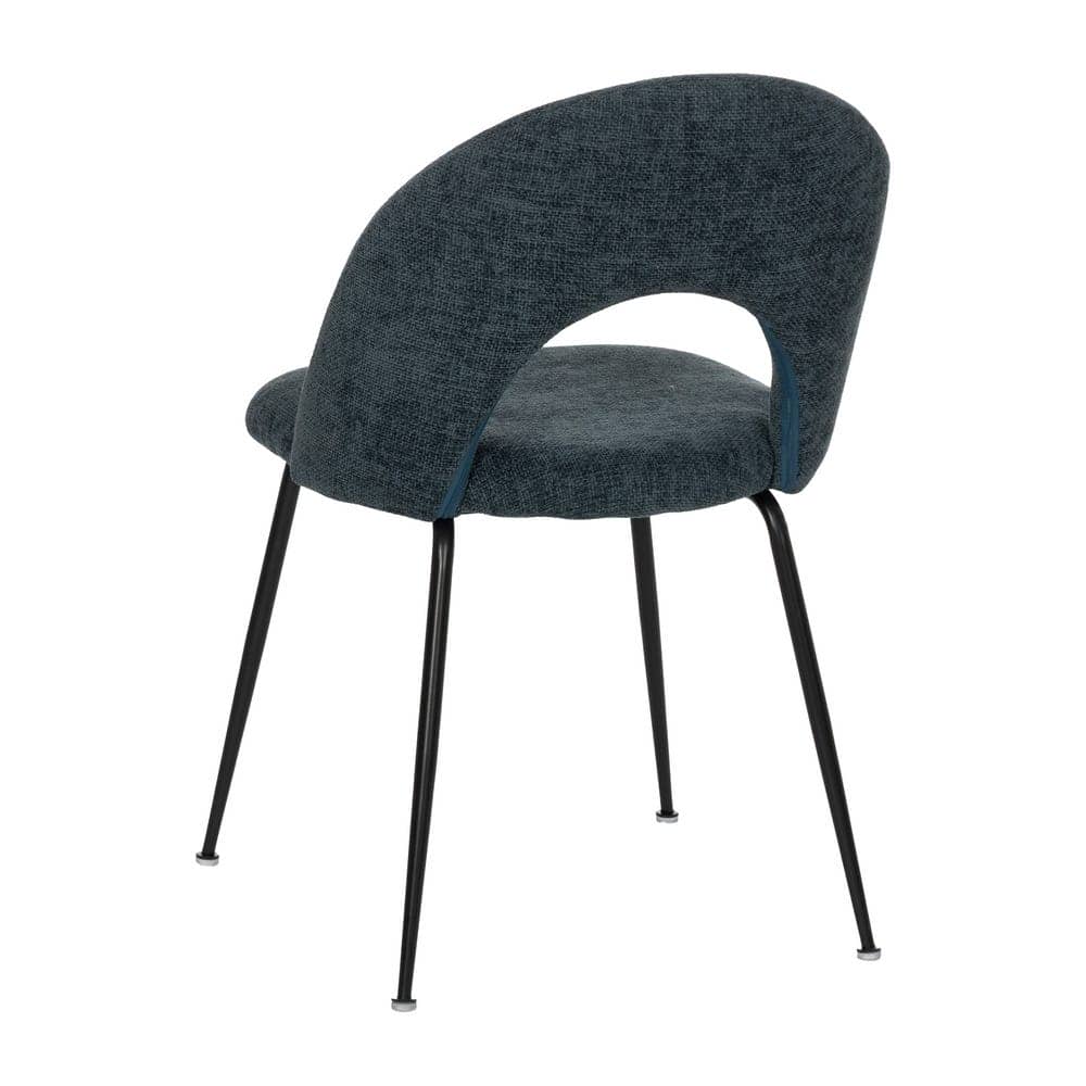 Pack de 4 Sillas Modernas Azul con Respaldo Curvado y Estructura Metálica - Comodidad y Estilo para Comedores y Espacios Elegantes 81 cm Heath - Imagen 4