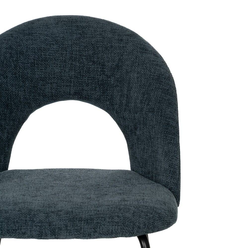 Pack de 4 Sillas Modernas Azul con Respaldo Curvado y Estructura Metálica - Comodidad y Estilo para Comedores y Espacios Elegantes 81 cm Heath - Imagen 5
