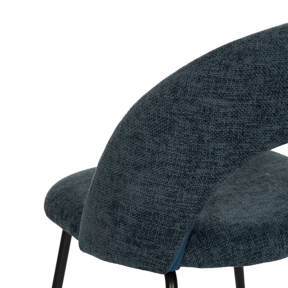 Pack de 4 Sillas Modernas Azul con Respaldo Curvado y Estructura Metálica - Comodidad y Estilo para Comedores y Espacios Elegantes 81 cm Heath - Imagen 9