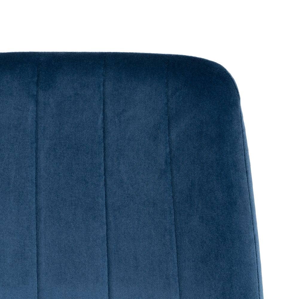 Pack de 4 Sillas Laurent Azul Oscuro de Terciopelo - Elegantes y Modernas para Comedores y Salones - Comodidad y Estilo en 88,5 cm - Imagen 5